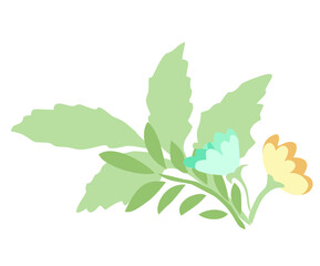 Flowers plants illustration vector . Composition of flowers. The image of the flowers.