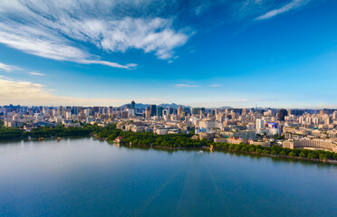 Urban environment of West Lake bank, Hangzhou City, Zhejiang Province, China