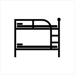 Bunk Bed Icon, Two Bed Frame Stacked On Top Of Another