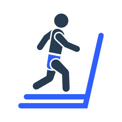 Fototapeta na wymiar Treadmill running exercise icon