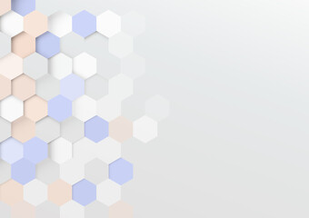  立体的なアブストラクト背景。ハニカム。