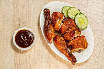Roast Chicken with Sweet Dipping Sauce