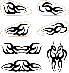 Obraz premium Tribal Bike Decal