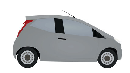 Grey city car. vector illustration