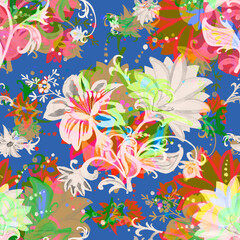 Fototapeta na wymiar abstract floral fantasy background