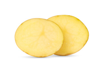 Naklejka na ściany i meble potato slice on white background