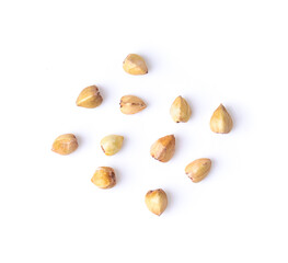 Buckwheat on the white background