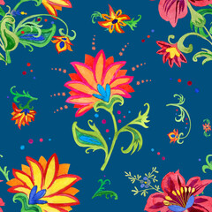 Fototapeta na wymiar abstract seamless floral pattern
