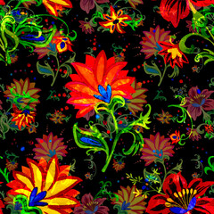 seamless abstract floral pattern