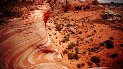 close up of a red rock