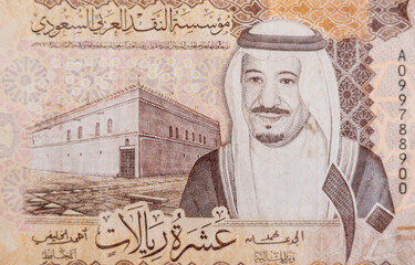 World money collection. Fragments of Saudi Arabia money