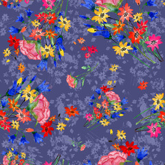 Obraz na płótnie Canvas abstract floral seamless background