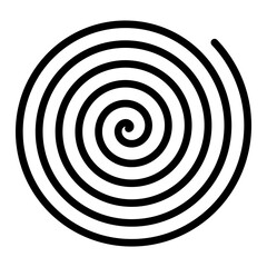 Archimedean spiral curve shape line art icon for apps and websites