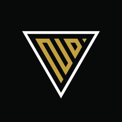 Initial letter NO triangle logo design
