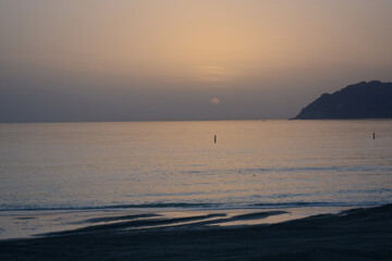 ITALIA : TRAMONTO MARINO,SALERNO,20 GENNAIO 2021.