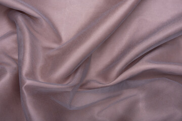Beautiful smooth elegant wavy  light brown satin silk luxury cloth fabric texture