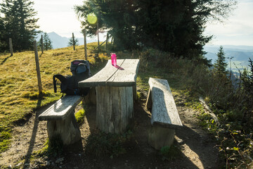 pick nick table on hill top