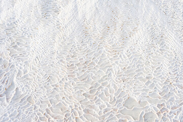 An abstract white background formed by geothermal waters.