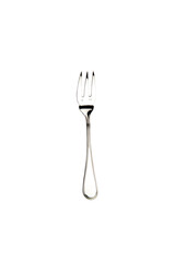 silver plated metal fork isolated