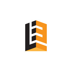 3d logo with letter L and number 3. L3 - logotype. Vector design element or icon.