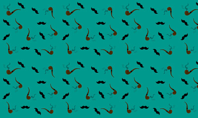 smoking pipes and mustaches pattern