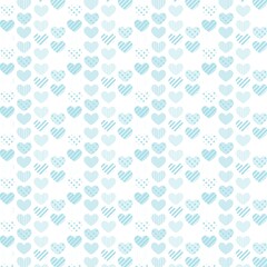 Seamless background for creative works in the scrapbooking technique. Material for scrapbooking with hearts. Retro seamless pattern. Colored hearts on a colored background.
