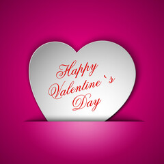 Happy Valentine's Day Greeting Card With Hearts On Background illustration