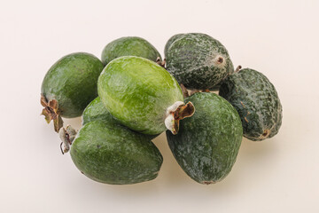 Tropical green sweet fruit Feijoa