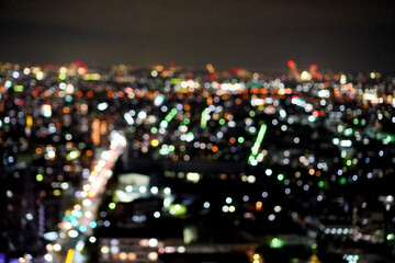 夜景, 都会, 東京, 都市風景, キラキラ, ネオン, イルミネーション, 美しい,...