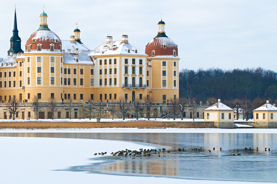 Moritzburg Castle in winter