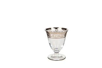 empty wine glass isolated on white background