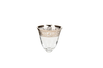 empty wine glass isolated on white background