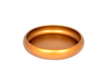 luxury metal meal service tray isolated