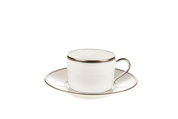 white coffee cups isolated on white background