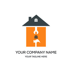 Real estate home repair logo