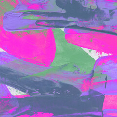 Naklejka premium Modern contemporary acrylic background. Colorful texture made with a palette knife. Abstract painting on paper. Mess on the canvas.