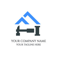 Minimal home repair logo