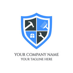 Shield home repair/construction logo for company