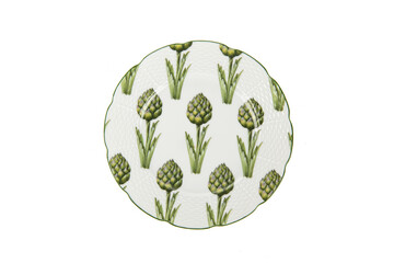 porcelain plate isolated on white background