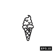 Ice Cream Icon Vector. Ice Cream Vector