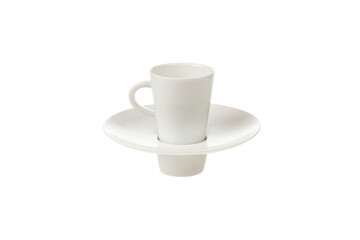 white coffee cup isolated on white background