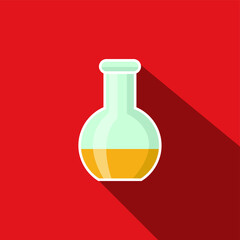Experiment flat design icon, Chemistry infographic