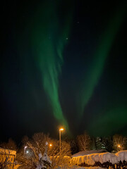 Northern lights (Aurora Borealis) in North of Sweden