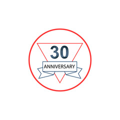 30 Anniversary celebration template vector design illustration