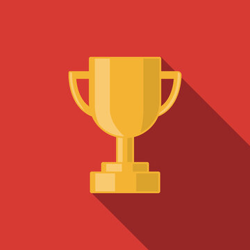 Throphy Icon. Champion Vector. Winner Illustration Sign. Best Achievement Symbol. Trophy Cups