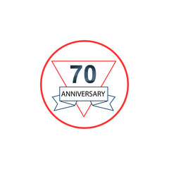 70 Anniversary celebration template vector design illustration