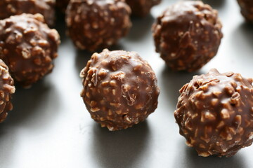 Chocolate balls with nuts