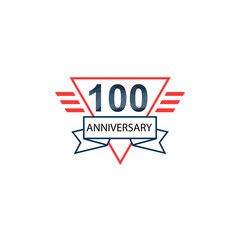 100 Anniversary celebration template vector design illustration