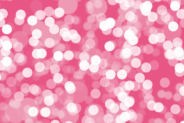 Abstract bokeh on pink background for Valentine Day