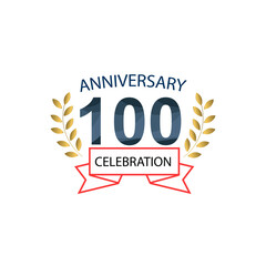 100 Anniversary celebration template vector design illustration